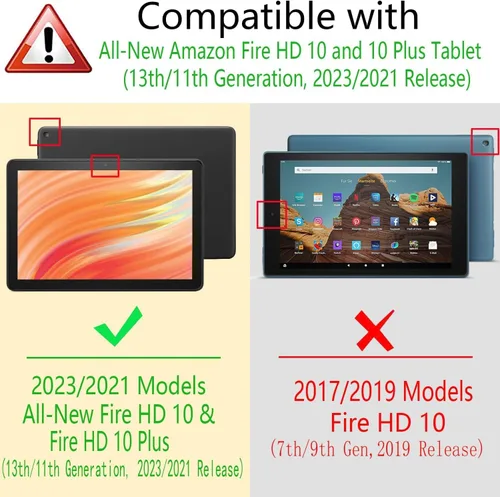 Miniatura 2 de DMLuna Case for All-New Amazon Fire HD 10 & 10 Plus Tablet (13th / 11th Generation, 2023/2021 Release) 10.1", Slim Cover with Folding Stand, Auto