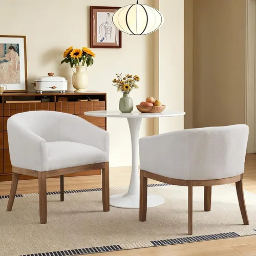 Miniatura 60 de Juego de 6 Sillas de Comedor Tapizadas de Terciopelo, Sillas Laterales de Cocina de Estilo Moderno con Ribete de Tachuelas y Patas de Madera, Anillo