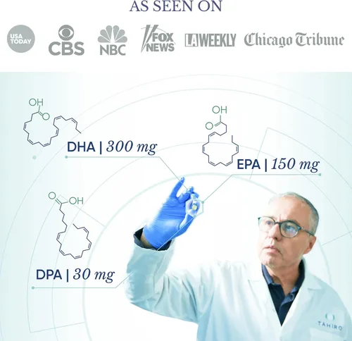 Miniatura 3 de TAHIRO Cápsulas blandas veganas de omega-3 - Suplemento a base de plantas con DPA, DHA y EPA - Nutrientes para hombres, mujeres y mujeres