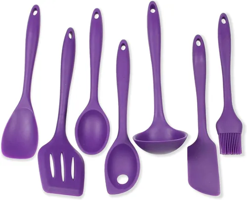 Miniatura 26 de Juego de 5 utensilios de cocina Chef Craft, de silicón, de color azul, Juego de 7 piezas, Amarillo