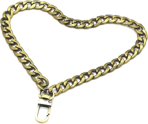 Model Worker Cadena plana de hierro de 8 pulgadas – Cadena plana de hierro DIY Cadena de bolso Cadenas Accesorios Correas de monedero Correa de