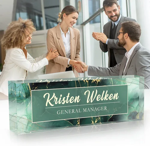 Miniatura 7 de Placa de nombre de escritorio personalizada, placa de nombre acrílica personalizada para decoración de escritorios, regalos de agradecimiento a
