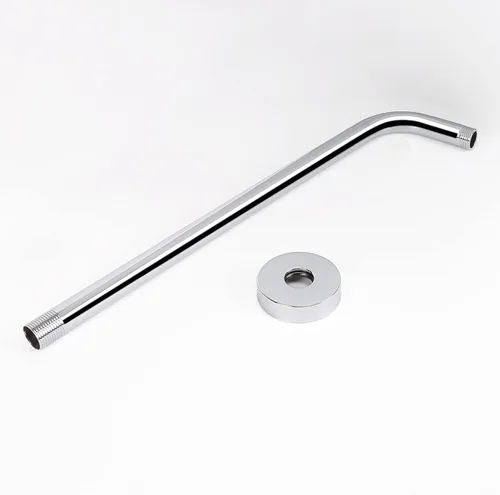 Miniatura 7 de Brazo de ducha HarJue con brida y cinta de teflón, brazo de extensión de tubo de ducha montado en la pared de acero inoxidable 304 para cabezal