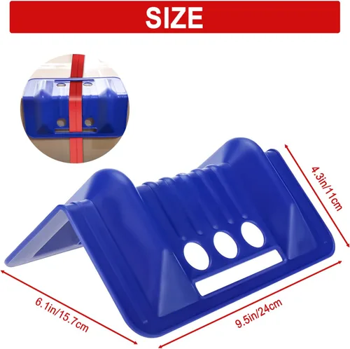 Miniatura 3 de Paquete de 20 protectores de borde plano, protectores de esquina resistentes que protegen los bordes de carga del desgaste (9.5 x 6.2 x 3.7 pulgadas)