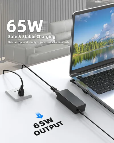 Miniatura 2 de Cargador para portátil de 65 W y 45 W compatible con HP es 13252, Pavilion Spectre Envy X360 11 13 15 Chromrbook 11 14 x360 Zbook Elitebook Stream