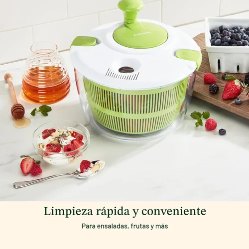 Miniatura 3 de Cuisinart Escurridor de Ensalada - Lavar, Centrifugar y Secar Ensaladas Verdes, Frutas y Verduras, 3qt, CTG-00-SSAS