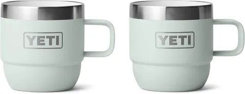 Miniatura 23 de YETI Rambler - Taza apilable de 6 oz, de acero inoxidable, aislada al vacío para espresso/café, paquete de 2 Azul marino