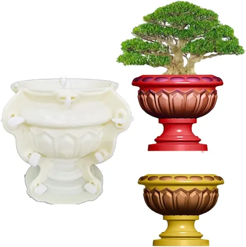 Miniatura 13 de Molde para Maceta de Hormigón EAIVENY - Molde Grande para Maceta de Flores para Decoración de Jardín, 7.48 * 7.48 * 8.66 Pulgadas