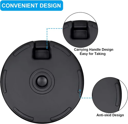 Miniatura 4 de Simple Deluxe - Base resistente para sombrilla de patio de 20" con soporte de acero, rellenable con agua, para exteriores, césped, jardín, redonda