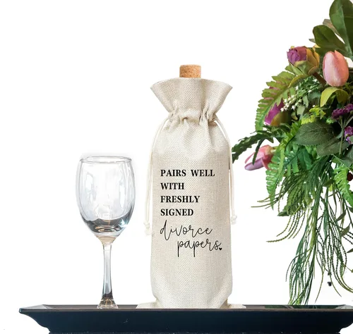 Miniatura 4 de Regalos de divorcio para mujeres, decoraciones de fiesta de divorcio para mujeres, bolsas de vino, regalos para mujeres recién divorciadas, hombres