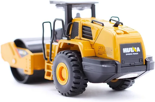 Miniatura 7 de Juguete de rodillo grande de metal a escala 1/60, juguete modelo de vehículos de construcción de metal, juguetes de coche de caja de arena al aire