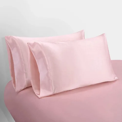 Miniatura 402 de Homiest Juego de sábanas de satén de lujo de 3 piezas con bolsillo profundo, 1 sábana bajera + 1 sábana encimera + 1 funda de almohada