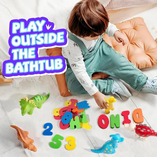 Miniatura 8 de Hely Cancy - Juguetes de dinosaurio para el baño sin molde
