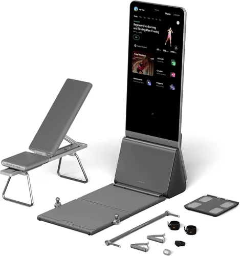 AEKE Sistema inteligente de gimnasio en casa - Espejo de fitness K1: máquina de fitness todo en uno con IA para entrenamiento de fuerza de cuerpo
