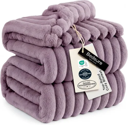 Miniatura 63 de Bedsure GentleSoft - Manta de forro polar azul para sofá, mantas suaves y acogedoras para mujer, lindas mantas pequeñas para niñas, azul claro, 108