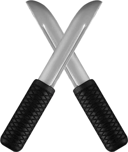 Miniatura 5 de Cuchillo de goma falso, paquete de 2 – Arma profesional de entrenamiento de artes marciales de autodefensa MMA