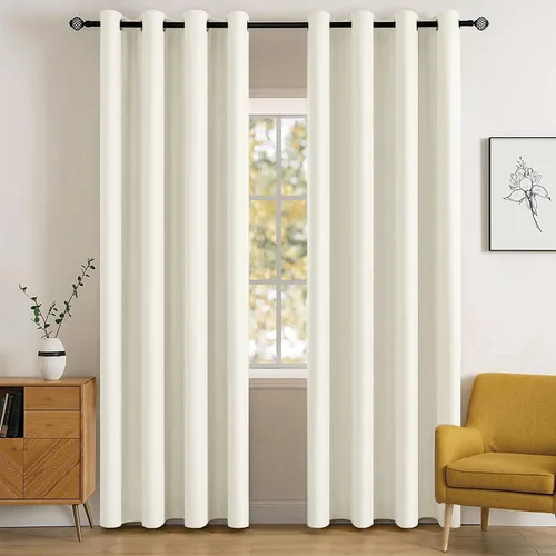 Miniatura 25 de MIULEE Cortinas opacas para dormitorio o sala de estar, juego de 2 paneles de cortina para ventana con aislamiento térmico y bloqueo de luz
