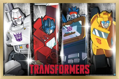 Miniatura 14 de Trends International Hasbro Transformers - Póster de pared clásico, 14.725 x 22.375 pulgadas, versión enmarcada de madera de granero