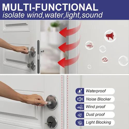 Miniatura 3 de Burlete de sellado de puerta, burlete de espuma de 118 pulgadas, sellador de ventana para invierno, aislamiento de puerta autoadhesiva para puerta
