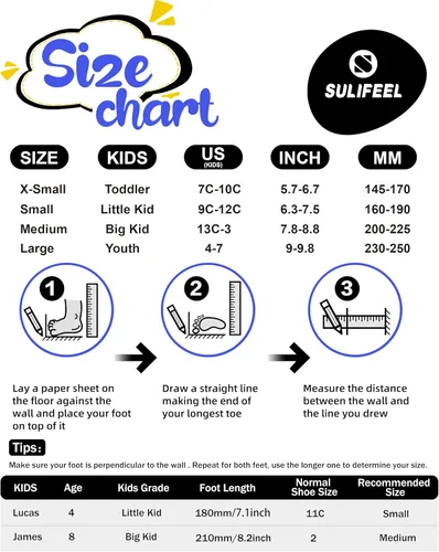 Miniatura 4 de SULIFEEL Rainbow Unicorn - Patines ajustables de 4 tamaños para niñas y niños de 3-5, 5-8, 6-12 años, patines para interiores y exteriores E Negro