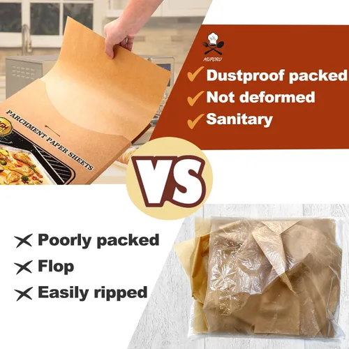 Miniatura 2 de Forros desechables para freidora de aire CHEFMAN, 125 hojas de papel pergamino compatibles con accesorios para freidora de aire Instant Pot