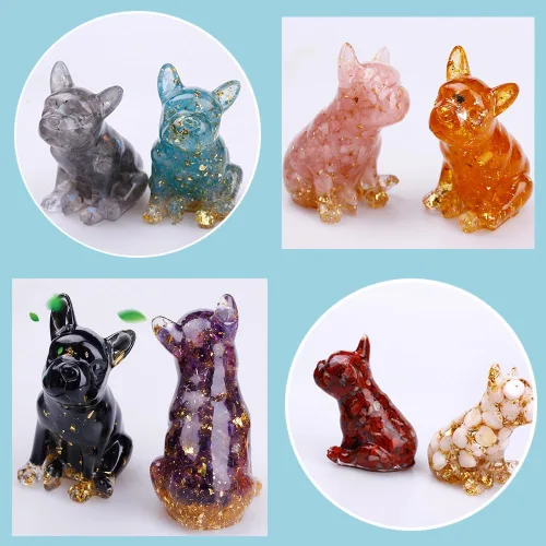 Miniatura 3 de 6 moldes de resina de animales, alpaca, bulldog, zorro, gato, oso y pulpo, 3D realistas para resina epoxi, molde de exhibición único