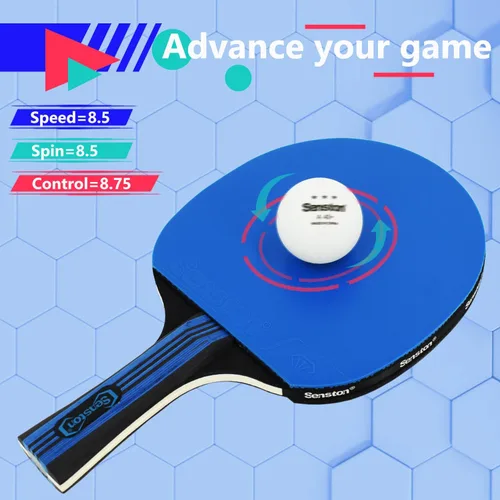 Miniatura 3 de Senston Paletas de ping pong para entretenimiento o competición - Juego de paletas de ping pong con velocidad avanzada, control