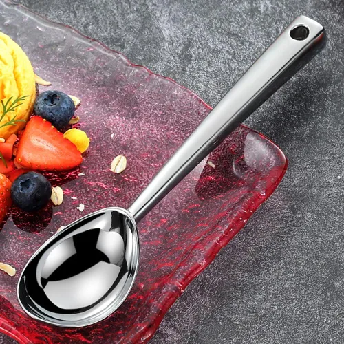 Miniatura 7 de Leden Cuchara de helado de metal resistente, cuchara de aluminio antiadherente para helado duro, apta para lavavajillas, multiusos