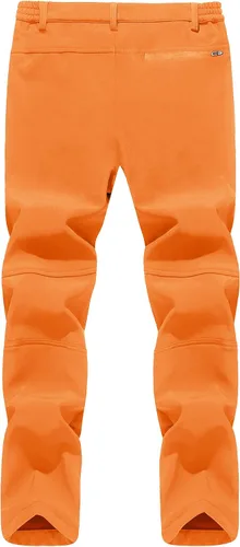 Miniatura 3 de TACVASEN pantalones de senderismo para hombre, con forro polar, reforzados en las rodillas, ligeros, para esquí y snowboard, sin cinturón