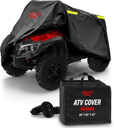 Miniatura 10 de Cubierta de protección para motocicleta de la marca Badass Motogear, con rayas reflectantes de seguridad nocturnas, escudos de calor