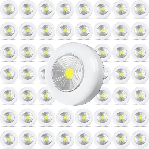 Miniatura 7 de Macarrie 36 piezas de luces LED de 2.68 pulgadas con toque nocturno, inalámbrica, portátil, debajo del gabinete, 60 lúmenes, funciona