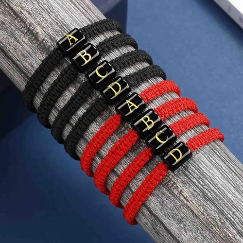 Miniatura 6 de PANSHI Couples Initial Bracelets for Women Men Boyfriend Girlfriend Best Friends Bff Valentines Day Wedding Anniversary Birthday Gifts