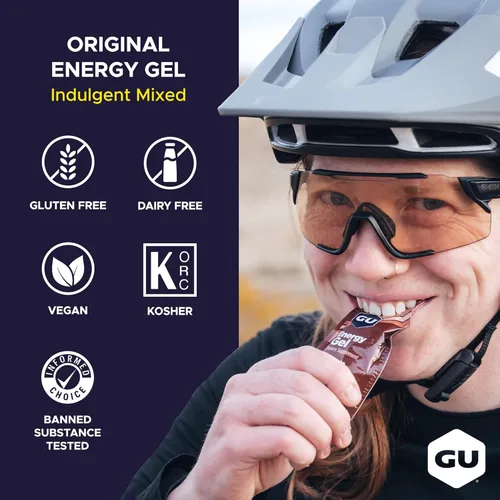 Miniatura 3 de GU Energy Original Sports Nutrition Gel Energético, Vegano, Sin Gluten, Kosher y Sin Lácteos, Energía Portátil para Cualquier Entrenamiento, 24
