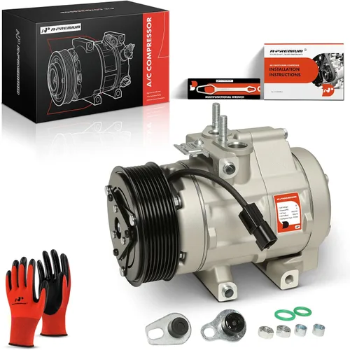 A-Premium Compresor de aire acondicionado con embrague compatible con Ford F-250 Super Duty 2011-2016, F-350 Super Duty, F-450 Super Duty, F-550