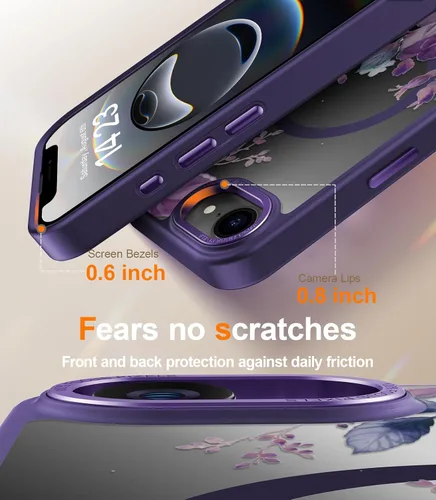 Miniatura 511 de Goodon para iPhone 15 Pro Max con protector de pantalla de privacidad, compatible con Magsafe, funda translúcida mate a prueba de golpes - Linda