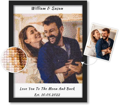 Miniatura 15 de Kits de pintura de diamantes personalizados para adultos, arte de diamantes con foto personalizada, imagen privada personalizada, decoración de A