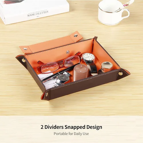 Miniatura 15 de Cuenco para llaves para hombres, soporte para entrada, mesita de noche, bandeja de valet para cosas de bolsillo, organizador de mesita de noche