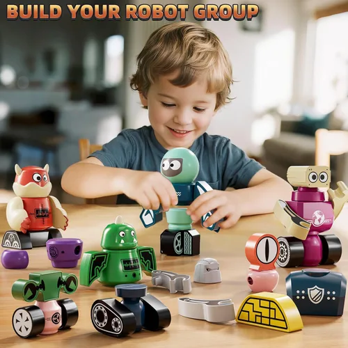 Miniatura 2 de Imanes Robot Juguetes de Construcción para Niños de 3-5 4-8 Años - 106 PIEZAS Juguetes de Monstruos Conjunto de Bloques de Construcción Apilables