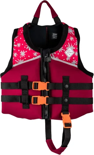 Miniatura 9 de RONIX Girl's Laguna CGA Life Vest Durable Neoprene Coast Guard Approved Swimming Life Jacket for Boating and Watersports with Plush Inner & Back