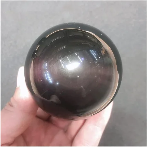 Miniatura 6 de Health & Household - Bola de obsidiana de cuarzo de cristal natural, esfera de obsidiana, piedra de reiki, piedra de reiki, hogar, oficina, acuario