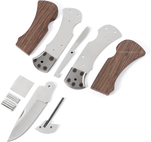Miniatura 11 de EZSMITH Kit de fabricación de cuchillos – Ranger Lockback – Serie de cuchillos plegables de bricolaje – (kit de piezas)