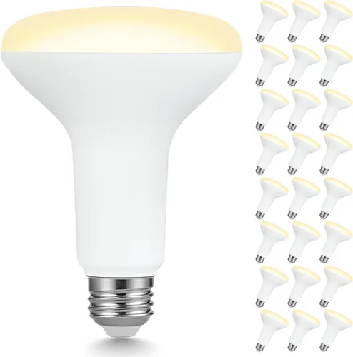 Miniatura 12 de Sigalux Bombillas LED BR30, equivalente a 7.5 W, 650 LM, regulables, 2700 K blanco suave, CRI 80, ángulo de haz de 110°, base E26, iluminación