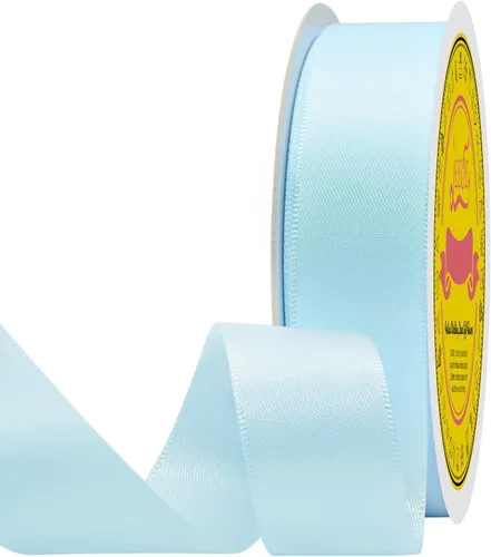 Miniatura 316 de Cinta de satén blanca antigua de doble cara de 1-1/2 pulgadas x 50 yardas, cinta de poliéster para envolver regalos, día de San Valentín, bodas