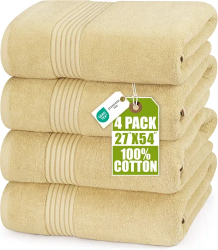 Miniatura 9 de Utopia Towels Juego de 4 toallas de baño (27 x 54 pulgadas), 100% algodón hilado en anillo, secado rápido, altamente absorbentes, toallas de tacto