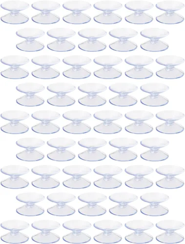Miniatura 10 de Pawfly Paquete de 20 ventosas de doble cara de 0.8 pulgadas de PVC transparente de plástico para espejo de mesa de vidrio