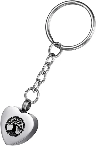 Miniatura 11 de Llavero de urna de recuerdo conmemorativo de joyería de cremación de acero inoxidable para cenizas, Acero inoxidable