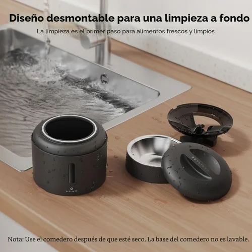 Miniatura 8 de PETLIBRO Comedero automático para gatos, comedero WiFi 5G para mascotas con preservación de frescura, comederos temporizados para gatos secos, hasta