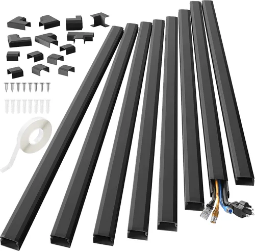 Miniatura 18 de Yecaye Ocultador de Cables de TV, 42 Pulgadas Ocultador de Cables Grande Beige, Cubiertas de Cables para 4 Cables, Ocultadores de Cables para TV