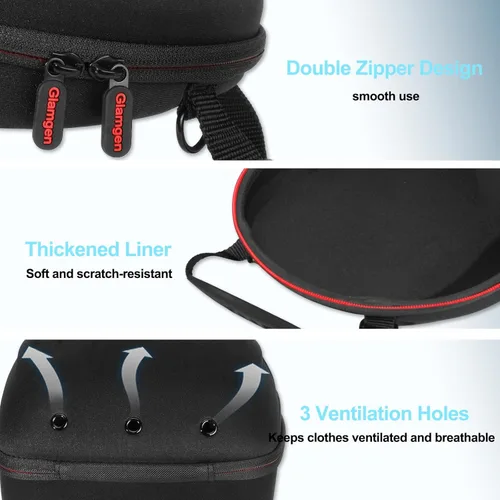 Miniatura 5 de Estuche de viaje para gorras de béisbol, estuche de almacenamiento para sombreros con 1 gorra de béisbol negra y correa ajustable para el hombro