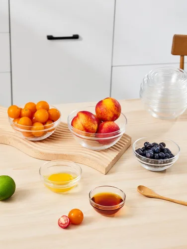 Miniatura 3 de Sweejar Juego de cuencos de vidrio pequeños de 4 pulgadas, cuencos de preparación de 7 onzas para cocinar, cuencos pequeños para cocina, cuencos